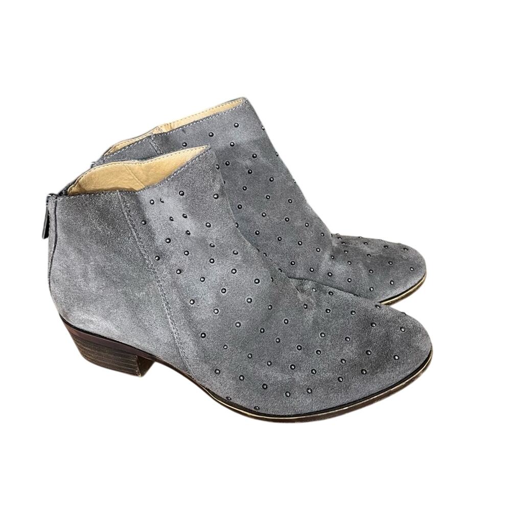 Lucky Breena‎ Gray Studded Ankle Boots Size 6